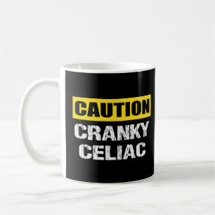 Vorsicht Cranky Celiac Funny Warning Sign Kaffeetasse