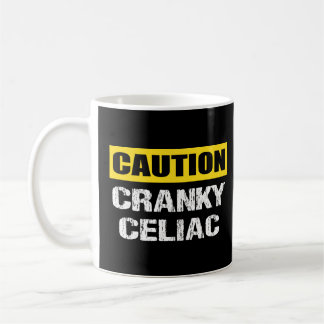 Vorsicht Cranky Celiac Funny Warning Sign Kaffeetasse