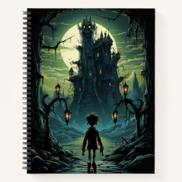 Vorsicht! Das verfluchte Schloss Halloween Notizbuch