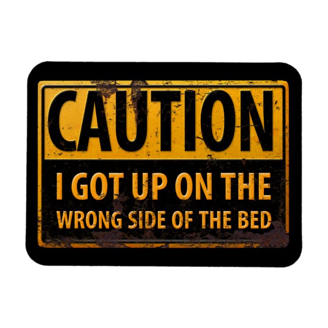 VORSICHT, dass ich auf der falschen Seite des Bett Magnet (Horizontal)