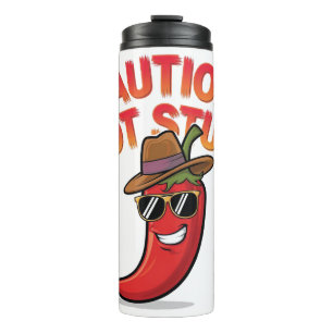 Vorsicht: Design der Hot-Stuff-Chilis - Fun-Pepper Thermosbecher