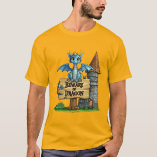 Vorsicht-Drache-T-Shirt – Süßes Fantasy-Drache-Tee T-Shirt