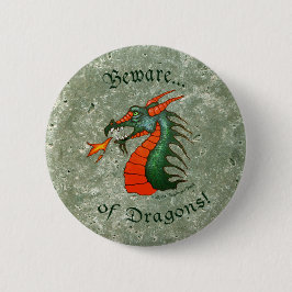 Vorsicht Dragons Stone Green Button