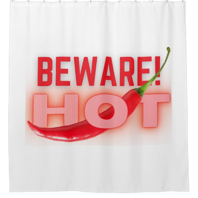 Vorsicht Duschvorhang (Vorderseite)