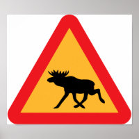 Vorsicht Elche schwedische Verkehrszeichen