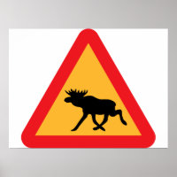 Vorsicht Elche schwedische Verkehrszeichen