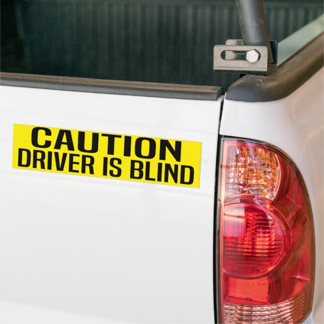 Vorsicht Fahrer ist blind Autoaufkleber (Auf Lkw)