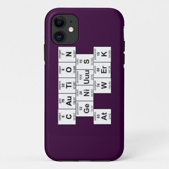 Vorsicht - Genie am Werk Case-Mate iPhone Hülle (Rückseite)