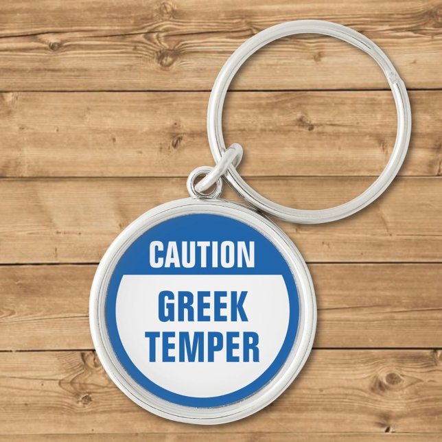 Vorsicht griechischer Temper Schlüsselanhänger (Von Creator hochgeladen)