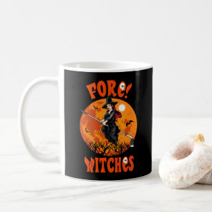 Vorsicht! Hexen Golf Stick Hexenriding Halloween Kaffeetasse