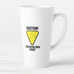 Vorsicht! Hoher Koffeingehalt Milchtasse