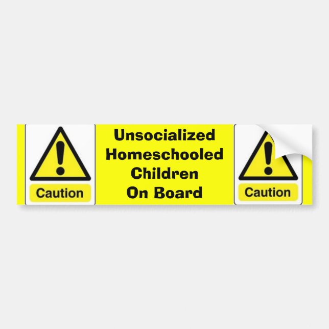 Vorsicht Homeschooled Kinder Autoaufkleber (Vorne)