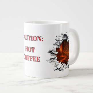 Vorsicht Hot Coffee Funny Volcano Lava Tasse