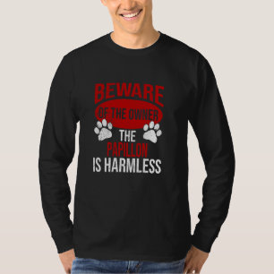 Vorsicht - Hunde Vater Hunde Mama Papillon Dog Bes T-Shirt