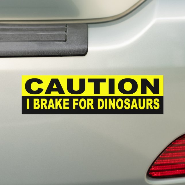 VORSICHT, ICH BRAKE DINOSAUREN AUTOAUFKLEBER (Auf Auto)