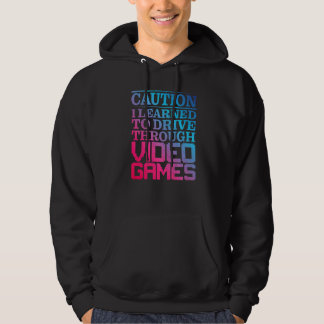 Vorsicht Ich habe Autofahren durch Videospiele gel Hoodie