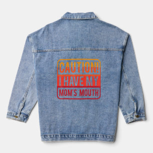 Vorsicht! Ich habe die süßsarkastischen Witze mein Jeansjacke