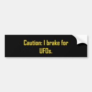 Vorsicht, ich halte für UFOs fest Autoaufkleber