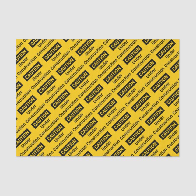 VORSICHT im Bau Seidenpapier (Vorderseite)