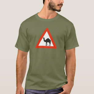 Vorsicht-Kamele, Verkehrszeichen, Vereinigter T-Shirt