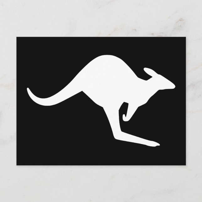 Vorsicht Kangaroo Postkarte (Vorderseite)
