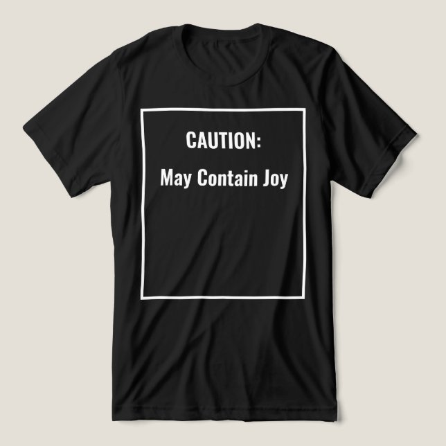 Vorsicht: Kann Joy-Shirt enthalten Tri-Blend Shirt (Design Vorderseite)