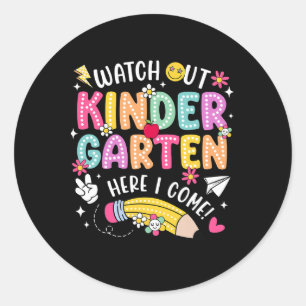 Vorsicht Kindergarten Ich Komme Kinder Zurück Zu  Runder Aufkleber