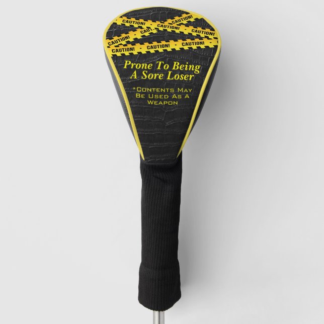 Vorsicht - Lockerer Spaß Golf Headcover (Vorderseite)