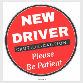 Vorsicht Neues Autozeichen (bitte Patient sein) Ro Aufkleber