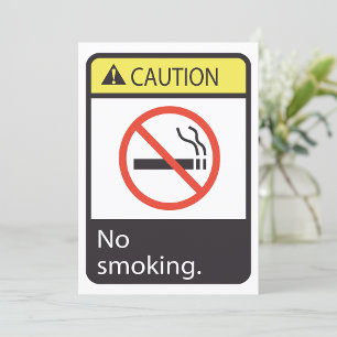 Vorsicht Nichtraucher-Schild Einladung