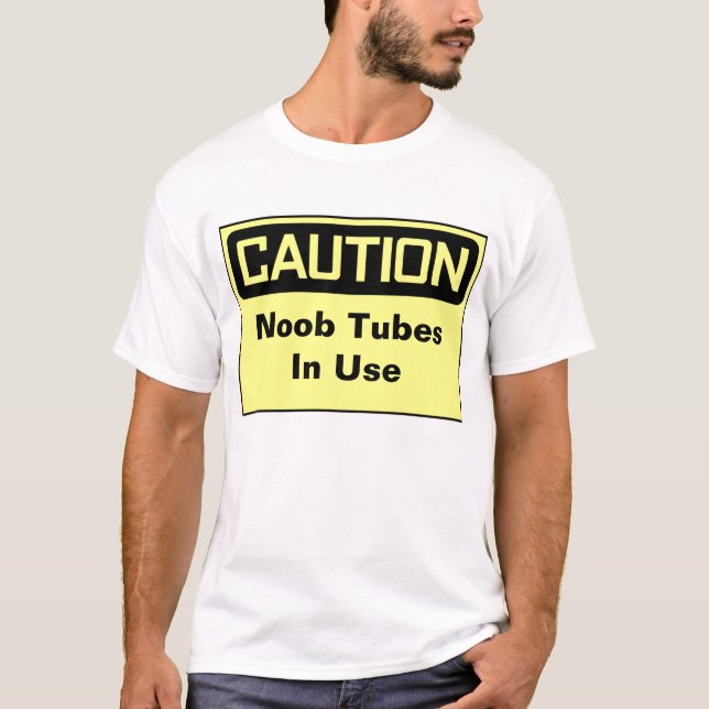 Vorsicht Noob Rohre T-Shirt (Vorderseite)