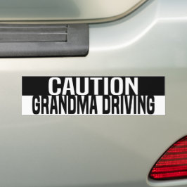 Vorsicht Oma am Steuer Autoaufkleber