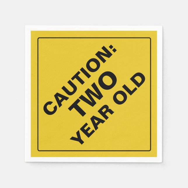 VORSICHT: Papier Napkins Serviette (Vorderseite)