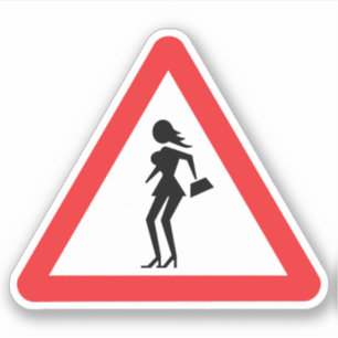 Vorsicht-Prostituiertes (Attenzione Aufkleber