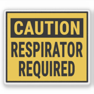 Vorsicht Respirator erforderlich Aufkleber