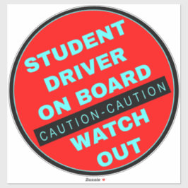 Vorsicht Schüler Fahrer an Bord - Red Watch Out Aufkleber