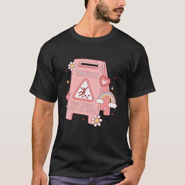 Vorsicht, Sie könnten in der Liebe Retro Funny Val T-Shirt (Vorderseite)