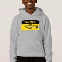 Vorsicht Sign Funny Grand Piano Pianist Spaß