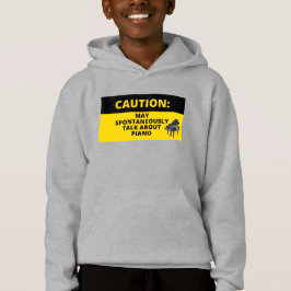 Vorsicht Sign Funny Grand Piano Pianist Spaß Hoodie