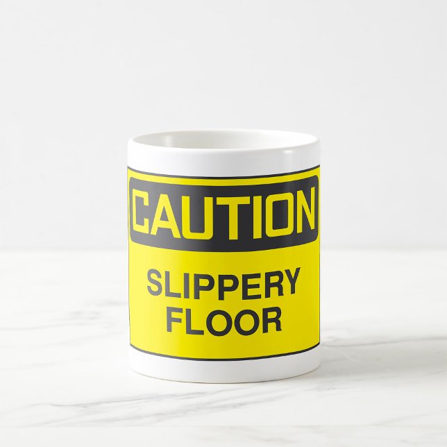Vorsicht, Slipper Floor-Zeichen Kaffeetasse (Von Creator hochgeladen)