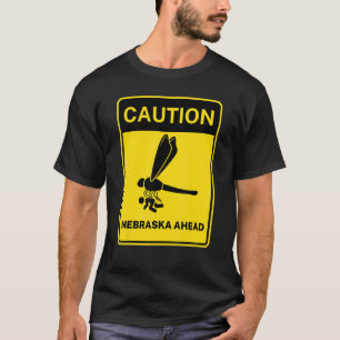 Vorsicht Straßenschild Nebraska Vorne Zufälliges M T-Shirt
