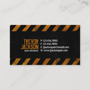 Vorsicht-Streifen - Orange Visitenkarte