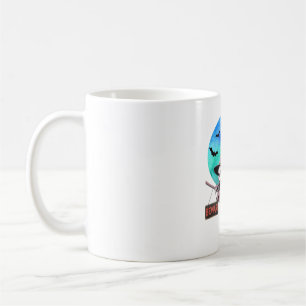Vorsicht süße Hexenfaultier fliegt auf Besen Hallo Kaffeetasse