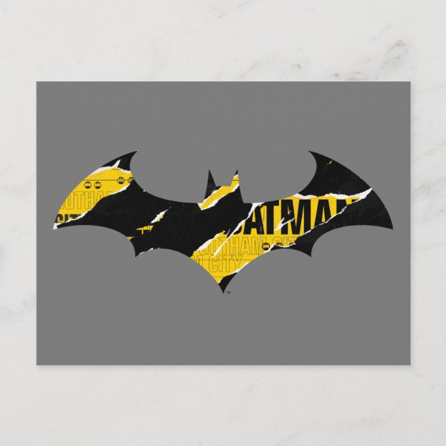 Vorsicht Tape Batman Logo Postkarte (Vorderseite)