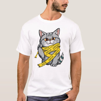 Vorsicht Tape Cat - Funny Grey Tabby T-Shirt
