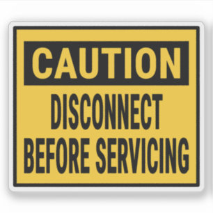 Vorsicht trennen, bevor Sie warten Aufkleber
