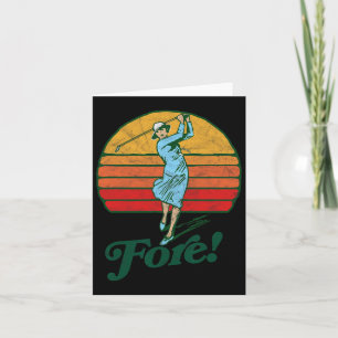Vorsicht! Vintage Femine Golf Retro Fantastische B Karte