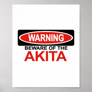 Vorsicht vor Akita Poster