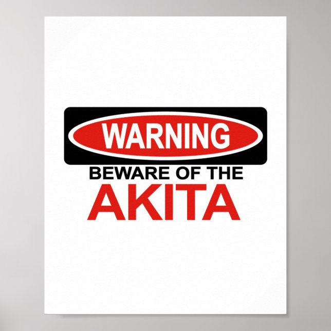 Vorsicht vor Akita Poster (Vorne)