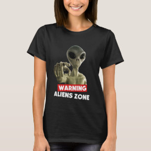 Vorsicht vor Aliens Warnung Area 51 Illustration G T-Shirt